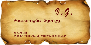Vecsernyés György névjegykártya