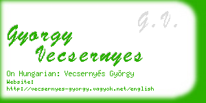 gyorgy vecsernyes business card