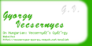 gyorgy vecsernyes business card